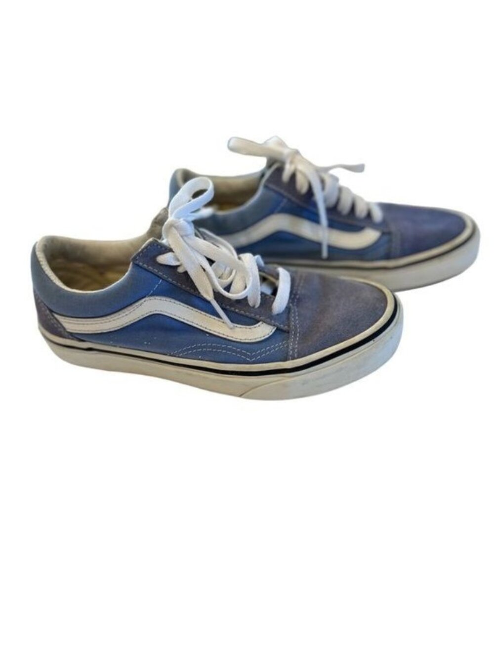 Vans Old Skool blue suede sneakers white accents women’s size 5.5 skater